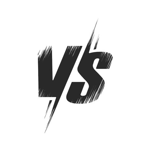 Vs versus icon logo black white symbol f... | Premium Vector #Freepik #vector #confrontation #duel #vs-logo #battle Cool Brands Logos, Vs Logo Design, Vs Icon, Vs Png, Versus Logo, Grunge Drawing, Best Green Screen, Draw Logo, Vs Logo