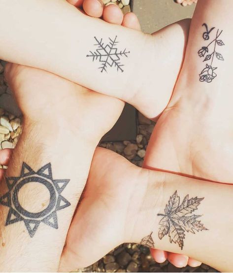 Season Tattoo, Crossed Arrow Tattoos, Arrow Forearm Tattoo, Tribe Tattoo, Group Tattoos, Sister Tat, Coordinates Tattoo, Bff Stuff, Matching Friend Tattoos