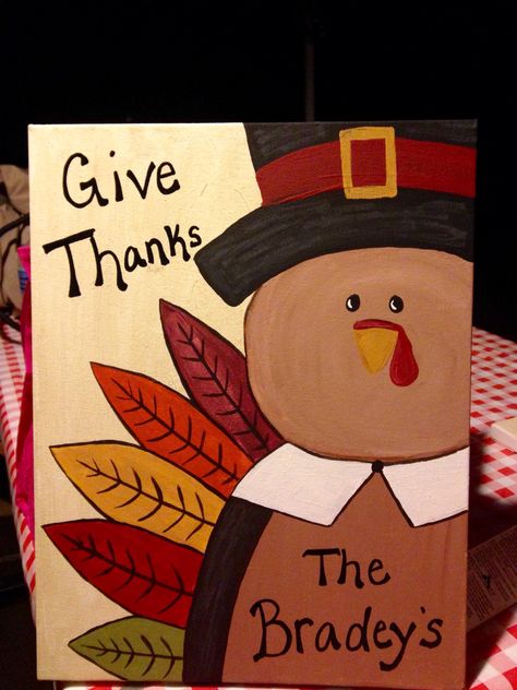 Thanksgiving Turkey Thanksgiving Painting Ideas, Thanksgiving Paintings, Thanksgiving Painting, Turkey Painting, Fall Canvas Painting, Holiday Canvas, Christmas Paintings On Canvas, Fall Canvas, Thanksgiving Art