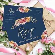 Beautiful RSVP Cards in Navy Blue and Rust! Perfect color combo! Andaz Press/Amazon (#affiliate) Wedding Navy Blue, Wedding Reply Cards, Wedding Navy, Wedding Response Cards, Wedding Rsvp Cards, Fall Florals, Rsvp Postcard, Navy Blue Wedding, Navy Wedding