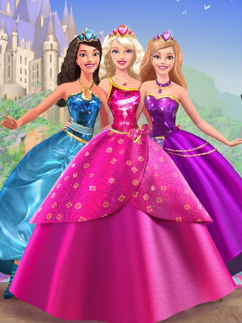 <3 Princess Charm School Dress, Barbie And Her Friends, Barbie Princess Charm School, Disney Barbie, Princess Charm School, Barbie Drawing, Klub Winx, Princess Charming, Barbie Cartoon