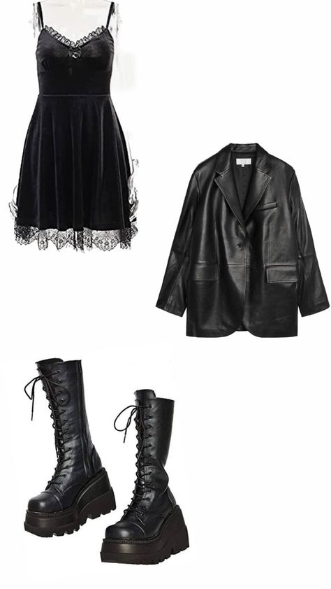 Goth Outfit Ideas Winter, Dark Aesthetic Clothing, Goth Outfit Ideas, Estilo Dark, Preformance Outfits, Gothic Outfits, Goth Outfits, Teenage Fashion Outfits, Edgy Outfits