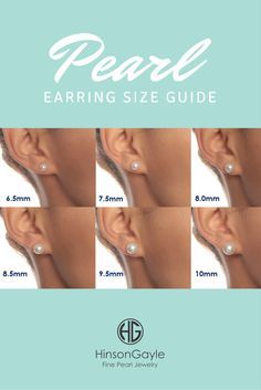 Pearl Earring Size Guide Pearl Size Chart, Look Working Girl, Small Diamond Rings, Fine Pearl Jewelry, Beautiful Diamond Earrings, Flawless Diamond, Platinum Earrings, Pearl Earring, White Gold Earrings