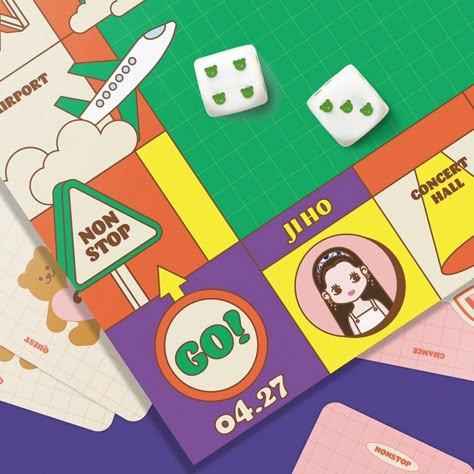 Monopoly Theme, Board Game Design, 카드 디자인, Oh My Girl, Game Start, 캐릭터 드로잉, Graphic Design Lessons, Graphic Design Fun, Graphic Design Tutorials