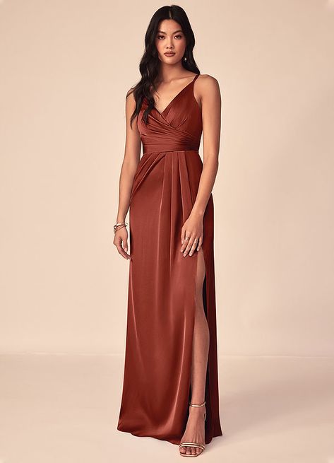 Azazie Aqua Stretch Satin Dress Bridesmaid Dresses | Azazie Terra Cotta Dress Bridesmaid, Azazie Cabernet Bridesmaid Dresses, Aqua Bridesmaid Dresses, Rust Bridesmaid Dress, Princess Bridesmaid Dress, Stretch Satin Dress, Mermaid Bridesmaid, One Shoulder Bridesmaid Dresses, One Shoulder Bridesmaid