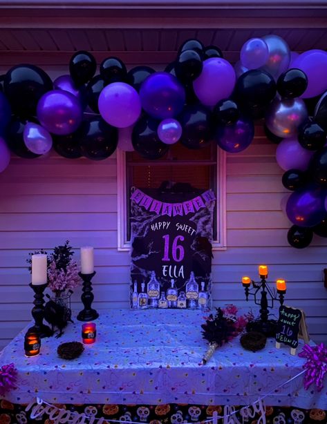 Birthday Table Decor, Wednesday Birthday, Baby Reveal Party, Mine Mine, Fourth Birthday, Birthday Table, Baby Reveal, Reveal Party, Wednesday Addams