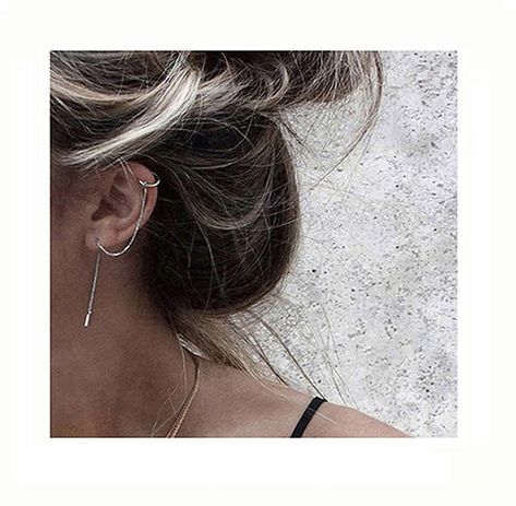 Cuff Chain Earrings, Earring Cuff Chain, Ear Cuff Chain, Tassel Earing, Female Jewelry, Gold Ear Cuff, Silver Ear Cuff, Climber Earrings, Ear Cuffs