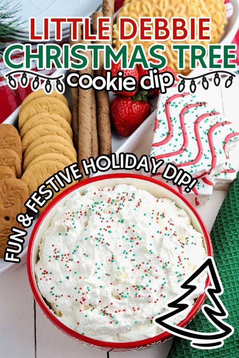 Christmas Tree Dip, Holiday Dips, Little Debbie Christmas Tree, Christmas Dip, Debbie Snacks, Easy Christmas Tree, Cake Dip, Little Debbie, Sweet Dips