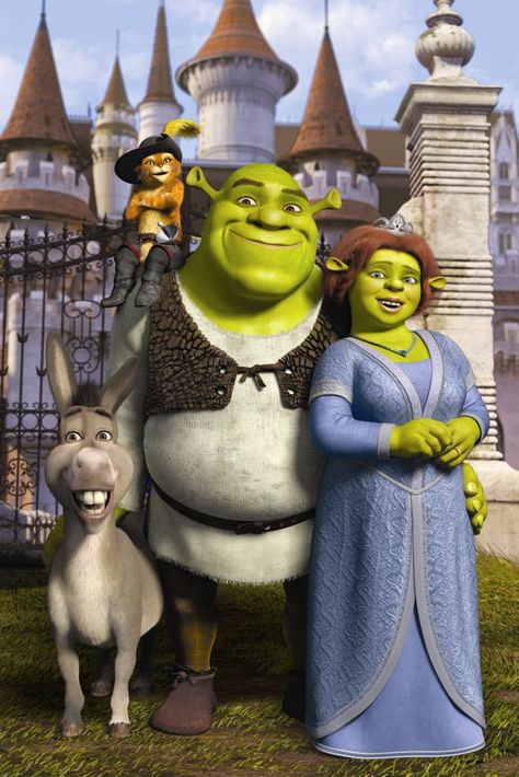 Shrek: Options: Shrek, Princess Fiona, Donkey, Lord Farquaad, Puss in Boots, Prince Charming, Fairy Godmoth... Animation Dreamworks, Fiona Y Shrek, Shrek Character, Shrek The Third, Fiona Shrek, Movie Halloween Costumes, Princess Fiona, Animation Disney, Images Disney