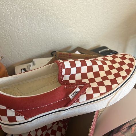 Men’s 9 Womens 10.5 Brand New Never Worn Still In Box Smoke Free Home Peach Vans, Velvet Vans, Red Checkered Vans, Vans Authentic Shoes, Rose Vans, Low Top Vans, Plaid Shoes, Vans Checkered, Checkered Vans