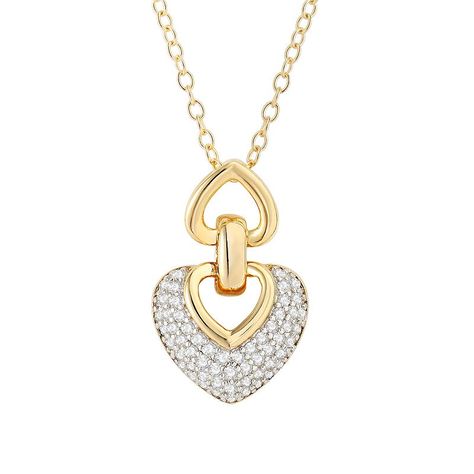 Add a sparkling touch to your wardrobe with this 14k gold over silver heart pendant necklace with beautiful diamonds. Click on this JEWELRY & WATCHES GUIDE to learn about fit, styles, materials and more! FEATURES Pendant size: 5/8 in. x 1/2 in. Chain length: 18 in. Chain type: cable Clasp: spring-ring Metal: sterling silver Plating: 14k gold, rhodium Finish: polished Packaging: boxed Nickel safe ImportedDIAMOND DETAILS Total weight: 1/4 ct. Color Grade: I-J Clarity: I2-I3 Shape: round Setting: m Diamond Fashion Jewelry, Diamond Heart Pendant Necklace, Diamond Pendant Sets, Fine Diamond Jewelry, Silver Heart Pendant, Heart Pendant Diamond, Heart Shape Pendant, Ring Metal, Diamond Fashion