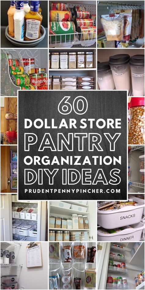 Organize your pantry for less with these dollar store DIY pantry organization ideas. These organizing ideas are perfect for small pantries to help you maximize your space. There are cheap pantry organization and storage ideas for cans, jars, spices, snacks and much more! Diy Pantry Organization Ideas, Pantry Organization Dollar Store, Canned Good Storage, Dollar Store Bins, Diy Pantry Organization, Spice Organization Drawer, Small Pantry Organization, Organize Your Pantry, Pantry Organization Ideas