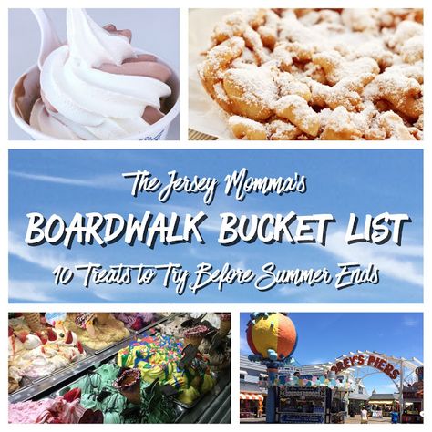 The Jersey Momma: New Jersey Boardwalk Bucket List: 10 Boardwalk Treats to Try Before Summer Ends Boardwalk Food, New Jersey Boardwalk, Jersey Boardwalk, Wildwood Nj, New York Summer, Cape May, Summer Bucket Lists, Jersey Shore, Trip Ideas