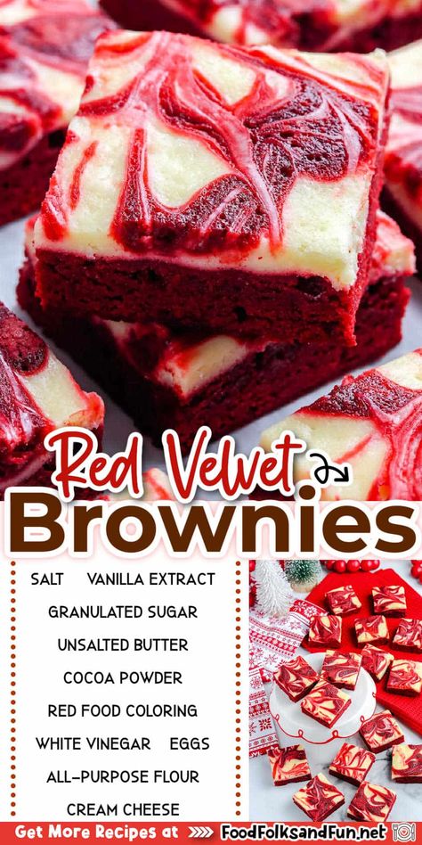 Red Velvet Baking Ideas, Red Velvet Brownies Recipe Homemade, Homemade Red Velvet Brownies, Red Velvet Brownie Dippers, Red Velvet Brownies From Scratch, Red Velvet Oreo Brownies, Dessert Recipes Peach, Red Velvet Brownies Recipe, Recipes Easy Dessert