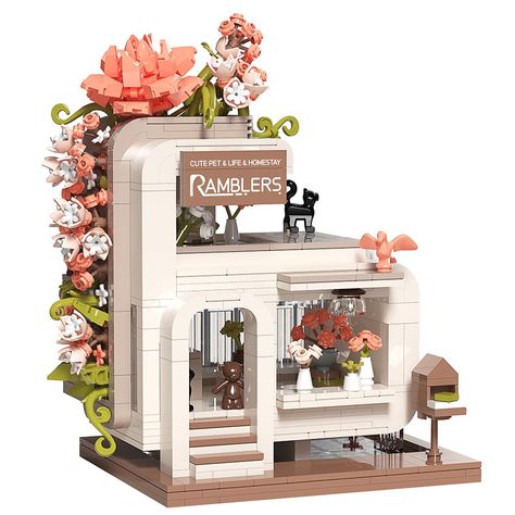 PRICES MAY VARY. 【Exquisite Flower Shop Building Toy】Experience the joy of building with our flower house building sets. 929 mini building brick, bring more challenges and fun. Assembled Size - 5(L)x3.8(W)x6.4(H) inch. 【 Enhance Logical Thinking】We provide a very accurate step-by-step picture instructions and numbered package,help your children improve their logical thinking and problem-solving skills while enjoying the fun of building with our building blocks toy. 【 Ideal Gift Choice】Surprise y Cute Legos, Aesthetic Legos, Cute Lego Sets, Brick Street, View Building, Lego Flowers, Miniature Building, Tiny Toys, Mini Building