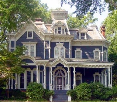 Hidden Magnolias Claremont House, Victorian Exterior, Victorian Style Homes, Victorian Mansions, Casas Coloniales, Victorian Architecture, Victorian House, House Bed, Blue House