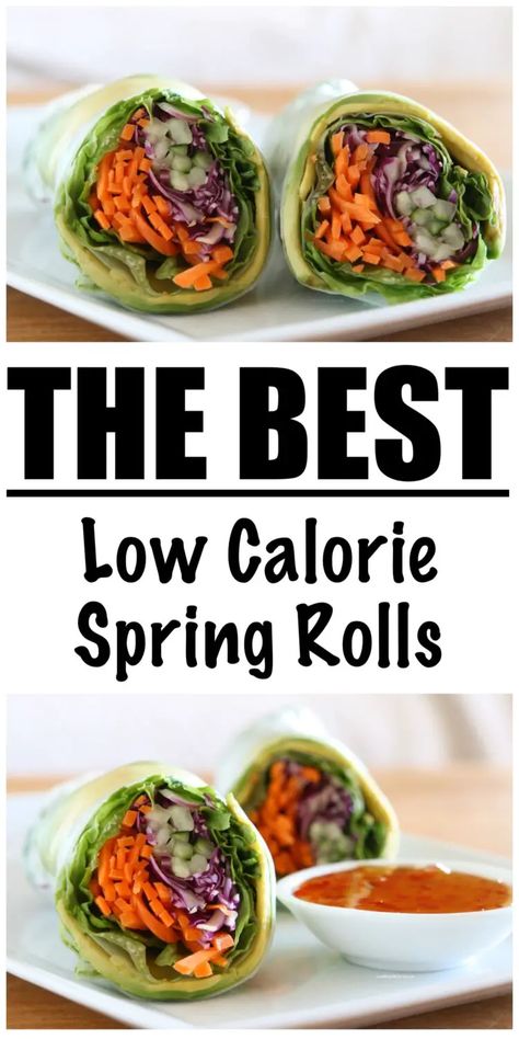 Low Calorie Vietnamese Recipes, Low Calorie Vegetable Snacks, California Spring Rolls, Low Cal Spring Rolls, Low Calorie Thai Recipes, Low Calorie Spring Rolls, Healthy Spring Roll Recipes, Low Calorie Vegetable Recipes, Low Calorie Asian Recipes