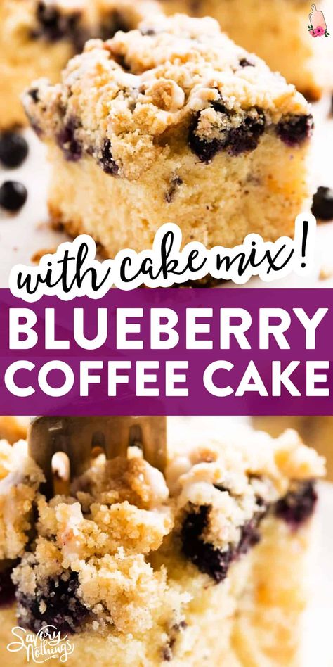 Lemon Coffee Cake, Blueberry Recipe, Blueberry Cake Mix, Lemon Coffee, Blueberry Crumb Cake, Blueberry Breakfast Cake, Spring Dessert, Blueberry Coffee, Blueberry Coffee Cake