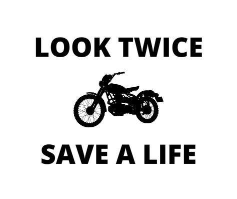 🏍️ "Look Twice, Save a Life" is a reminder to always double check for motorcycles on the road. Share this with others! ✅ #LookTwiceSaveALife #MotorcycleAwarenessMonth #SafetyFirst #ShareTheRoad #DriveSafe Look Twice Save A Life Motorcycles, Quotes About Motorcycles, Motorcycle Safety Awareness, Why We Ride Motorcycles Quotes, Insurance Marketing, Motorcycle Memes Funny, Safety First, Drive Safe, Marketing Ideas