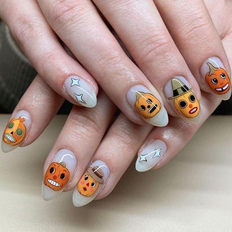 Halloween Cartoon Nails, Cartoon Halloween Nails, Short Halloween Nails Gel, Grunge Nail Art, Horror Nails, Cartoon Nails, Punk Nails, Nail It, Goth Nails