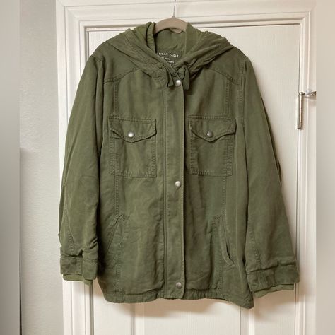 Army Green Jacket, With Zip And Snap Front, Has Pockets, See Pictures For Fabric Content, Measurements, And Details. Last Picture Shows Partially Open, Has Hood, Heavyweight. New With Tags. Dark Green Jacket, Grunge Jacket, Oc Board, Army Green Jacket, Canvas Jacket, Army Jacket, Pinterest Board, Utility Jacket, Green Jacket