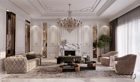 Men Majlis on Behance Classic Reception Interior, Neoclassic Reception, Neoclassic Interior, Neoclassical Interior Design, Lobby Interior Design, Neoclassical Interior, Living Room Decor Colors, Lobby Interior, Classic Interior Design