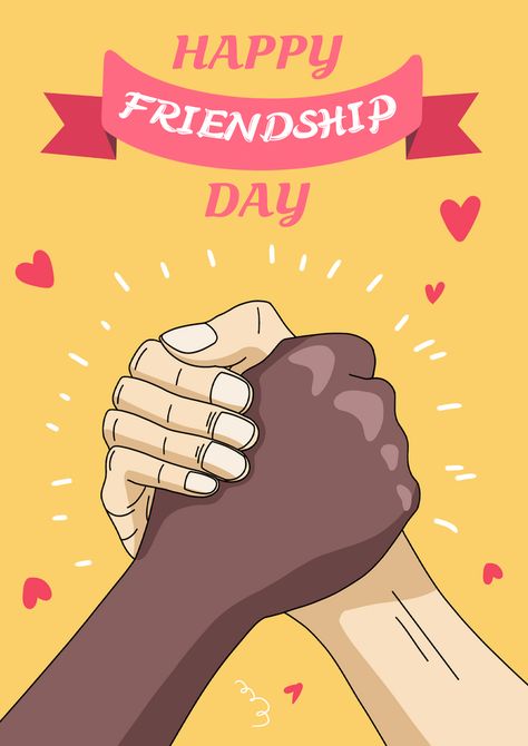 Friendship Day Creative, Friendship Poster, International Friendship Day, Creative Banners, About Friendship, Simple Poster, Pride Day, Poster Psd Free Download, Happy Friendship Day