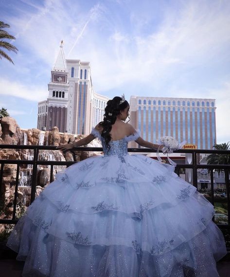 Big Puffy Quinceanera Dresses, White With Blue Quinceanera Dresses, Blue Quince Aesthetic, Blue Quinceanera Theme Dresses, Gray Blue Quinceanera Dresses, Ice Blue Quinceanera Dresses, Blue Quinceanera Dresses Cinderella, Periwinkle Quinceanera Dress, Blue Butterfly Quinceanera Dresses