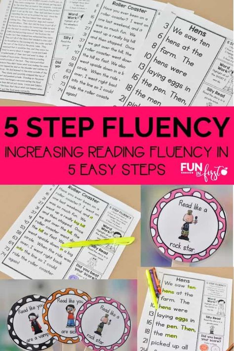 Increasing Reading Fluency, Increase Reading Fluency, Reading Fluency Activities, Remedial Reading, Fluency Activities, Fluency Passages, Fluency Practice, Literacy Lessons, 3rd Grade Reading