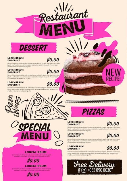 Menu Design Layout, Menu Sans Gluten, Menu Design Inspiration, Cafe Menu Design, Menu Layout, Menu Flyer, Food Menu Template, Fast Food Menu, Restaurant Menu Template