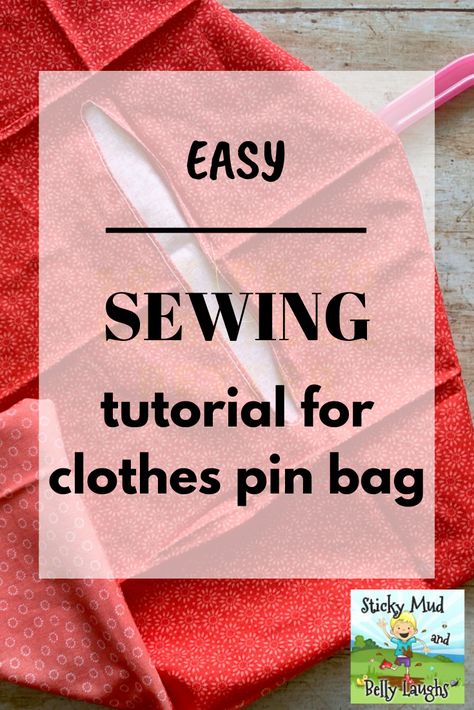 This easy to follow guide shows you how to make a pretty bag to keep all of your clothes pins handy. Using left over material and everyday items you will have in your home. Perfect for beginners and sewing novices.  #pegbag #clothespins #sewing #clothespegs #sewingtutorial Clothes Pin Bags, Diy Clothespin Bag, Clothespin Bag, Clothes Pegs, Peg Bag, Bag Pattern Free, Make Your Own Clothes, Belly Laughs, Crafts To Make And Sell