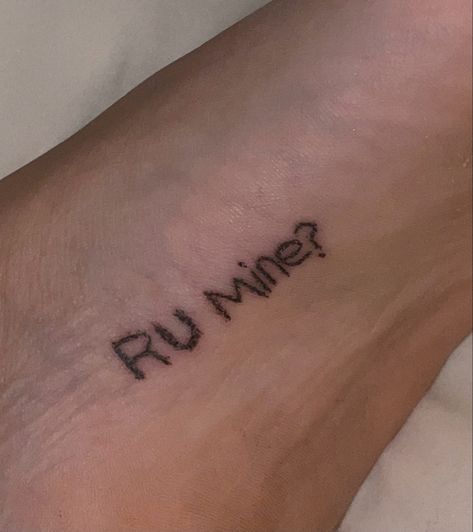 R U Mine? R U Mine Tattoo, Arctic Monkeys Tattoo, Monkey Tattoos, Arctic Monkeys, Monkeys, Tatting, Tattoo Quotes, Tattoos, Quick Saves