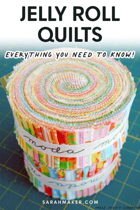 Fabric Roll Quilt Patterns, What Size Quilt Does A Jelly Roll Make, How To Use Jelly Rolls In Quilting, How Many Jelly Rolls To Make A King Size Quilt, Quilting With Precuts, How To Make A Jelly Roll, Jelly Roll Projects Easy, How To Make A Jelly Roll Quilt, Jelly Roll Quilt Patterns Easy