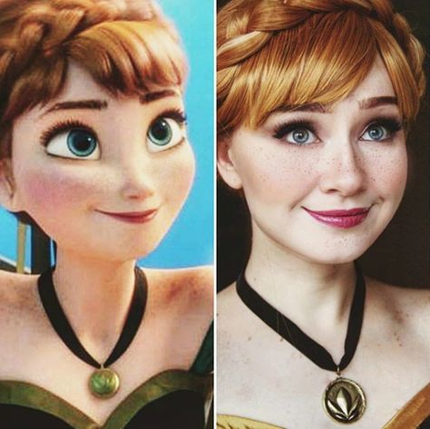 Anna Makeup, Disney Princess Makeup, Frozen Cosplay, Cosplay Disney, Foto Disney, Princess Makeup, Prințese Disney, Disney Makeup, Jessica Nigri