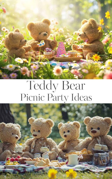 Teddy Bear Picnic Party Ideas | Picnic Lifestyle Bear Hunt Birthday, Teddy Bears Picnic Food, Kids Picnic Parties, Picnic Party Ideas, Simple Picnic, Teddy Bear Picnic Birthday Party, Picnic Themed Parties, Ideas Picnic, Teddy Bears Picnic