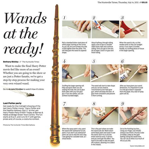 Harry Potter wand tutorial. Make Harry Potter Wands, Diy Harry Potter Wands, Harry Potter Weihnachten, Wand Tutorial, Harry Potter Kostüm, Harry Potter Wands, Classe Harry Potter, Film Harry Potter, Harry Potter Bday