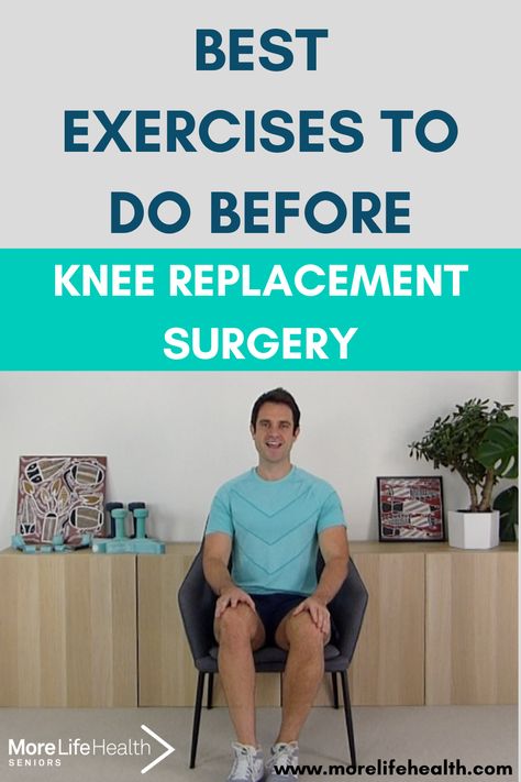 Best knee strengthening exercises to do before Knee replacement surgery with physiotherapist Mike Kutcher. Prehab Exercises For Knee Replacement, Pre Knee Replacement Exercises, Pre Knee Surgery Exercises, Exercise For Knee Replacement, Exercises Before Knee Replacement, Pre Op Knee Replacement Exercises, Exercises For Knee Replacement Patients, Post Knee Replacement Exercises, Preparing For Knee Replacement Surgery