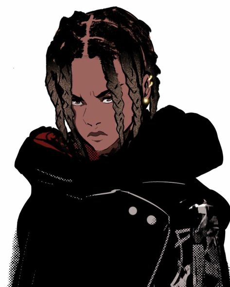 Pfp Guy Anime, Black Character Concept Art, Anime Dreadlocks Guy, Black Characters Male, Black Anime Guy Dreads, Black Male Anime Characters, Anime Black Male, Dreads Anime, Black Manga Pfp