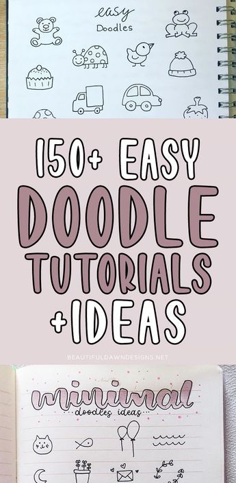 If you’re looking for easy doodle ideas, I’m sharing over 150 easy doodles that anyone can draw. Deep Doodles, Easy Doodle Ideas, Sketch Notes Doodles, Doodling Tutorial, Doodle Art For Beginners, Plant Doodle, Doodle Doodle, Note Doodles, Easy Doodle