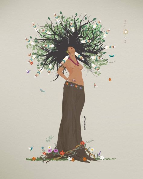 Eloy Bida Art, Native American Illustration Drawing, Indigenous Woman Drawing, Indigenous Spiritual Art, Shamanic Princess Anime, Native American Dancer Drawing, Emotional Painting, Native Artwork, Native American Paintings