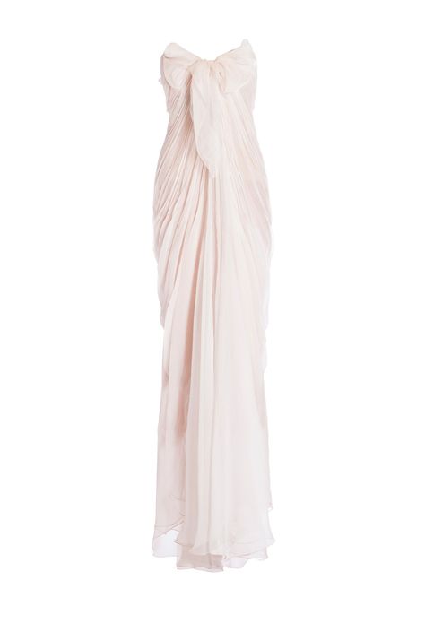 LYNA Gown Pink, Maria Lucia Hohan, Embellished Gown, Strapless Maxi, Silk Gown, Sweetheart Neck, Fancy Dresses, Bow Detail, Denim Dress