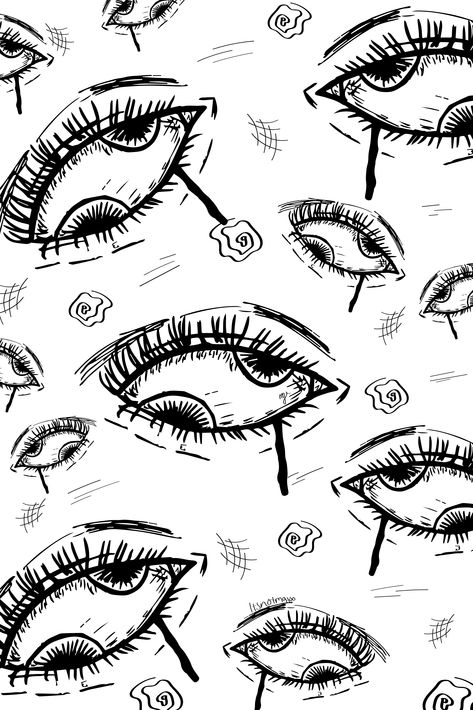 Trippy Eyes Wallpaper, Eye Wallpaper, Rock Background, Eye Illustration, Black And White Face, Eye Sketch, Eyes Wallpaper, Bedroom Eyes, White Liners