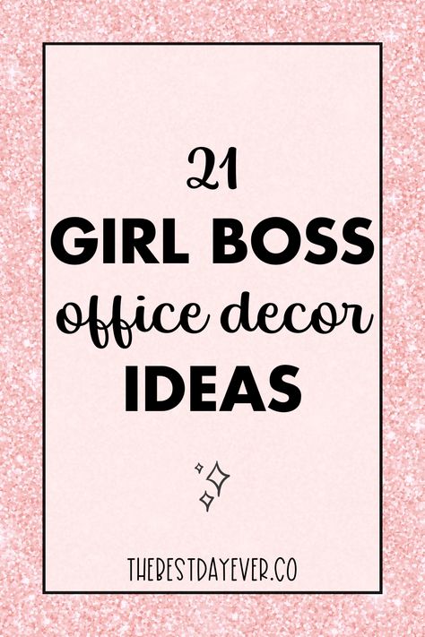 21 girl boss office decor ideas Small Office Decoration Ideas, Office Upgrade Ideas, Contemporary Office Space Design, Instagram Office Design, Executive Desk Decor, Home Office Cricut Ideas, Female Lawyer Office Decor, Pink And Gray Office Decor, Womens Office Inspiration