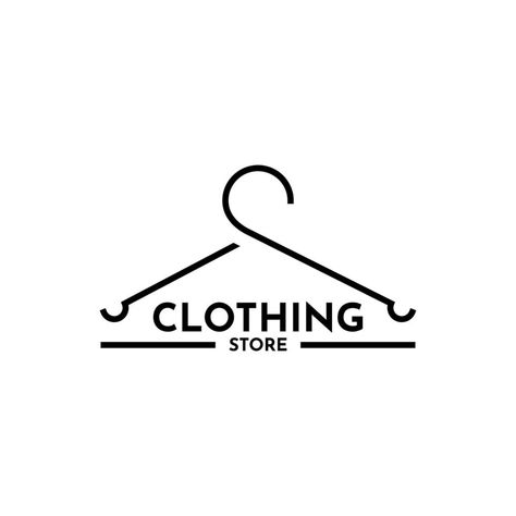 Clothing Store Logo Design, Clothing Store Logo, Clothing Line Logos, Store Logo Design, Hanger Logo, الشموع اليابانية, Vector Clothes, Clothing Logo Design, Logo Online Shop