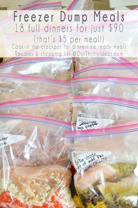 Freezer dump meals are such time savers that makes easy meals for the weeknights. Freezer Dump Meals, Freezer Dinners, Slow Cooker Freezer Meals, Freezer Friendly Meals, Freezable Meals, Freezer Meal Planning, Make Ahead Freezer Meals, Crock Pot Freezer, Easy Freezer Meals