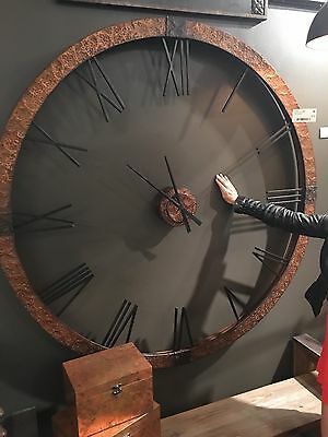 Requires one "AA" battery. Huge Wall Clock, Wall Clock Design Ideas, Clock Design Ideas, Rustic Wall Clock, Rustic Wall Clocks, Washing Walls, Wall Watch, Kitchen Decor Wall Art, Diy Clock Wall