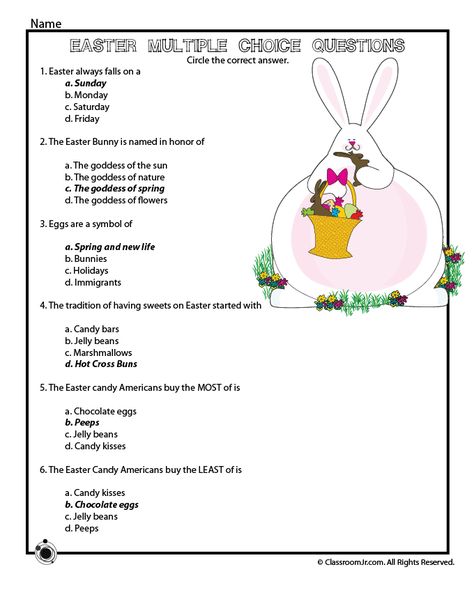 Easter Reading Comprehension Quiz Answer Key Easter Reading Comprehension, Teacher Worksheets Lesson Plans, Easter Quiz, Easter History, Quizzes For Kids, Printable Easter Activities, Easter Worksheets, Quiz With Answers, History Worksheets