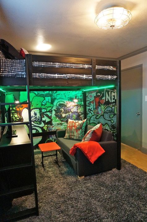 © 2011-2016 Alina Druga Interiors | 510.566.5917 | alinadrugainteriors@yahoo.com Bilik Tidur Lelaki, Gamers Bedroom, Cool Teen Rooms, Teenage Room Decor, Tour Design, Teen Lounge, Teenage Boy Room, Bilik Idaman, Boy Bedroom Design