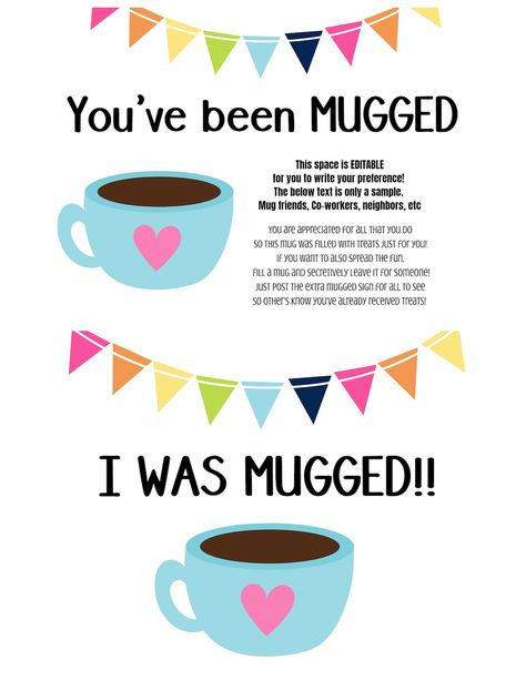 This Invitation Templates item by DeerlyDesigned has 63 favorites from Etsy shoppers. Ships from United States. Listed on Jul 4, 2024 Coworker Gifts Appreciation, You've Been Mugged, Gift Prank, Appreciation Gifts Diy, Staff Appreciation Gifts, Random Act Of Kindness, Staff Morale, Teacher Appreciation Gifts Diy, Coffee Mug Gifts