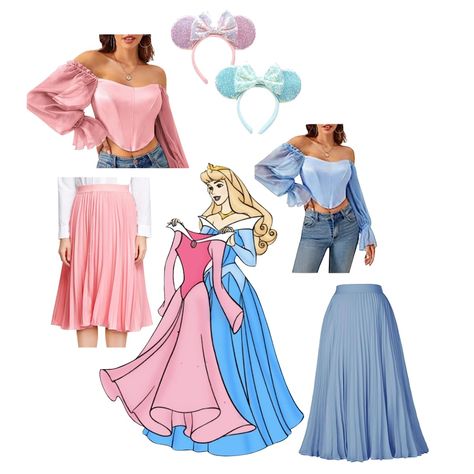 Headed to Disneyland / Disney World? Just wanna show your disney side? Here is a fun Disneybound suggestion! Links to items! Disneyland Bounding Outfits, Sleeping Beauty Disneybound, Bounding Outfits, Disneyland Disneybound, Disney Wear, Disney Bounding, Disney Side, Disneyland Trip, Beauty Clothes